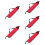 5Pcs Drum Stick Bag Red Oxford Cloth Carry Case with Spacious Storage 11