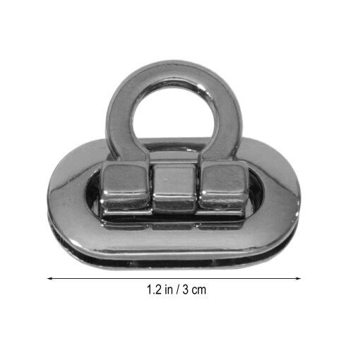 4Pièces Serrure Métal Durable Noir Remplacement Pour Sacs 1