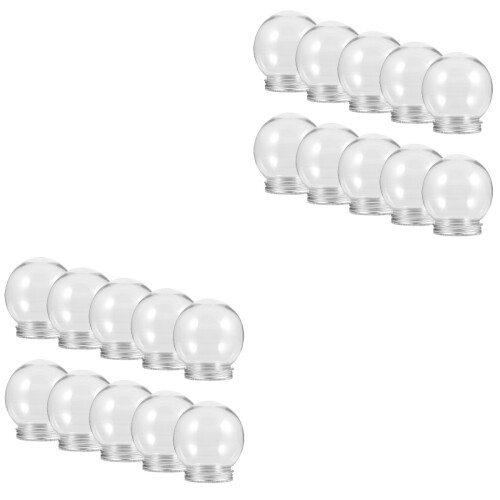 20Pièces Globes Vides DIY Faciles À Argent 2
