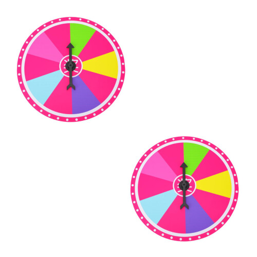 2Pcs Compact Wall Hanging Prize Wheel for Drawing Games