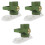 3Pcs Manual Dumpling Dough Press Green Plastic Dumpling Maker for Home 3
