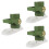 3Pcs Manual Dumpling Dough Press Green Plastic Dumpling Maker for Home 6