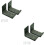 4Pcs Metal Snowboard Display Holder Wall Mount Rack Grey for Storage 7
