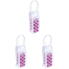 3Pcs Purple Wine Cooler Gel Bag Wine Carrier Portable Insulated Cooler