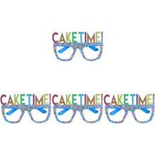 4Pcs Blue Pc Birthday Party Glasses Photo Booth Eyewear Props