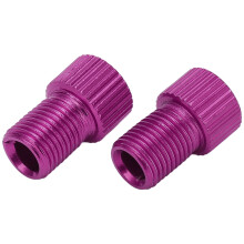 2pcs Purple Aluminum Alloy Presta to Schrader Valve Converter Adapter for Mountain Bike