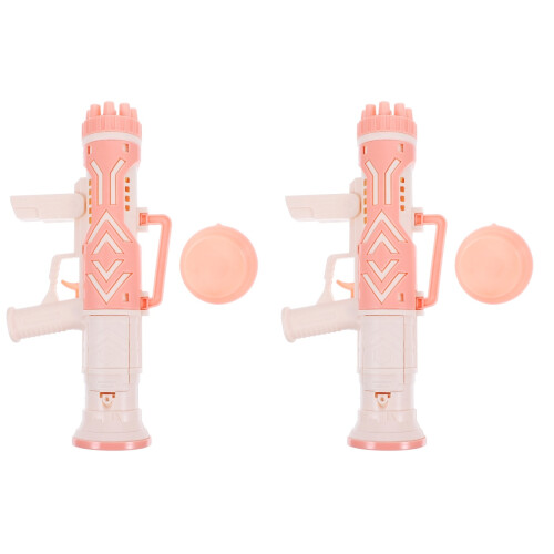2Pcs Pink Kids Bubble Maker Electric Bubble Blower for Party Use