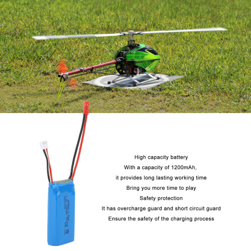 803063 7.4V 1200mAh Drone Battery JST Red Plug 2