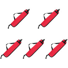 5Pcs Drum Stick Bag Red Oxford Cloth Carry Case with Spacious Storage