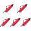 5Pcs Drum Stick Bag Red Oxford Cloth Carry Case with Spacious Storage 1