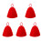 5Pcs Red Felt Sauna Hats Lightweight Comfortable Breathable Bath Room 1