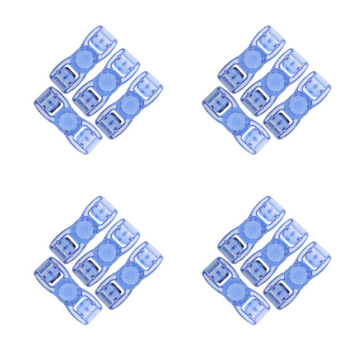 16Pcs Compact Blue Swimming Goggles Buckles Universal Strap Connectors