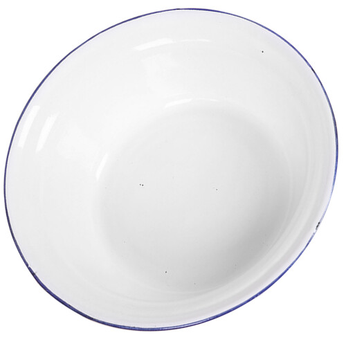 4Pcs Lightweight White Enamel Kitchen Bowls Soup Fruit Salad Basins 1