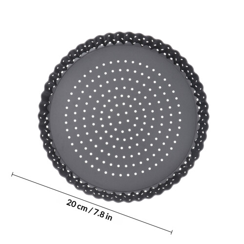 Plat À Pizza Trous Rond Noir Antiadhésif 1