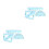 8Pcs Bendable School Rulers Set Sky-Blue Student Stationery Tools 4
