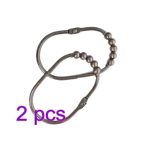 24Pcs Rustproof Dark Brown Curtain Hooks Stainless Heavy Duty Rings