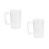2Pcs Transparent Household Beer Mug with Handle Cups 6