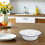 4Pcs Lightweight White Enamel Kitchen Bowls Soup Fruit Salad Basins 5
