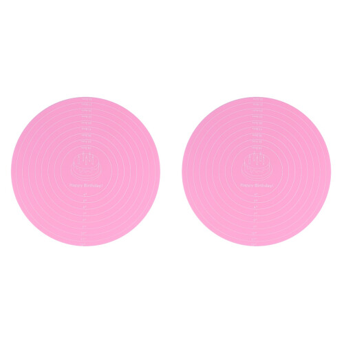 2Pièces Sous-Plat Gâteau 12 Pouces Rose Pour Décoration