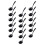 54Pcs Multi-Purpose Black PP for Home Dining 2