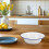 4Pcs Lightweight White Enamel Kitchen Bowls Soup Fruit Salad Basins 6
