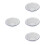 4Pcs Lightweight White Enamel Kitchen Bowls Soup Fruit Salad Basins 10