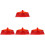 4Pcs Red Plastic Broom Heads for Kitchen and Room Sweeping Replacement 1
