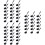54Pcs Multi-Purpose Black PP for Home Dining 8