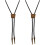 Raindrops  2 Count Chunky Bead Necklace Bow Vintage Bolo Tie 1