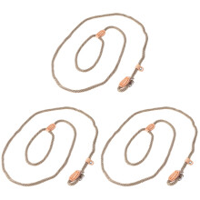 3Pièces Laisse Beige Nylon Durable Avec Boucle Métal