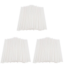 150Pcs White Paper Lollipop Sticks Cake Sticks for DIY Candy