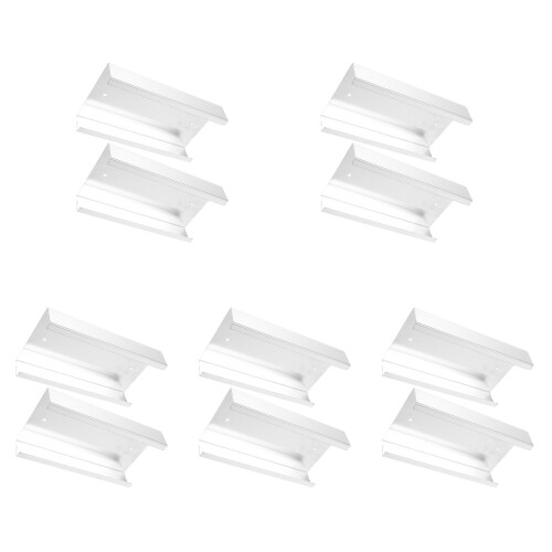 10Pcs White Metal Hanging Spice Jar Rack Organizer for Kitchen