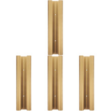 4Pcs Adjustable Golden Wine Glass Holder Rack for Under Shelf Storage