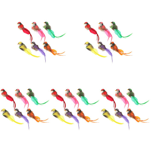 30Pièces Ornements Oiseaux Simulés Résistants Pour