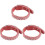 3Pcs Adjustable Orange Dog Collars Stylish for Pets Party Use 1