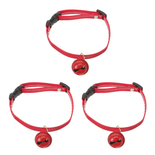 3Pièces Colliers Ajustables Pour Chats Avec Clochette Élégante