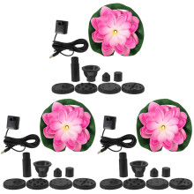 3Sets USB Charging Pe Fountain for Outdoor Pond Decoration