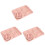 3Sets Pink Straw 5-Compartment Plate Set for Healthy Kid Dining 1