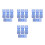 16Pcs Compact Blue Swimming Goggles Buckles Universal Strap Connectors 4