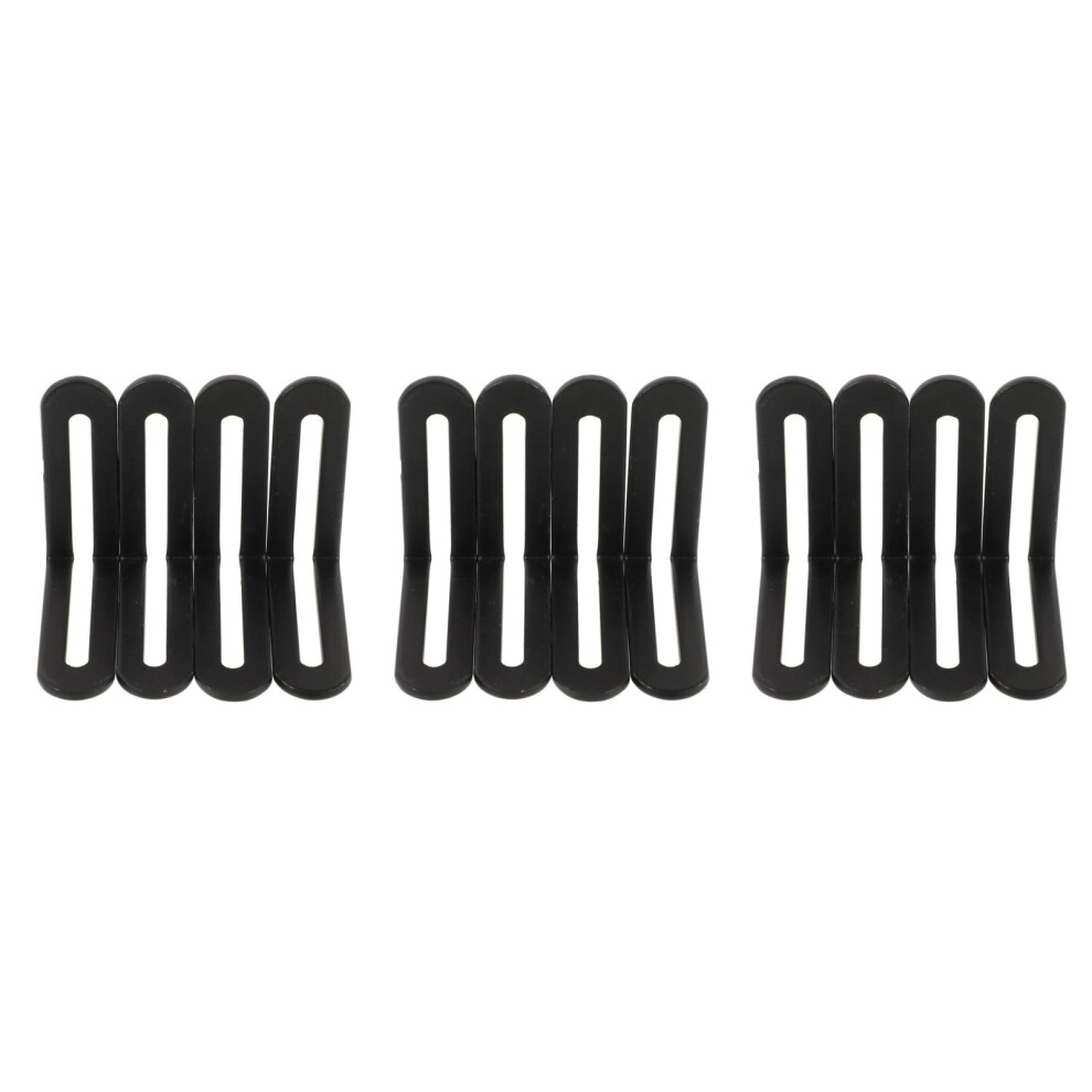 12Pcs Metal Slotted Corner Braces Black Angle Brackets For Shelves 3713461051814
