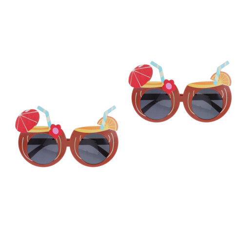 2St Plastic Zonnebril Tropisch Hawaii Decor Voor Feest