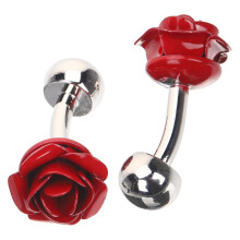 2Pièces Vêtement Boutons Manchette En Cuivre Style Rose