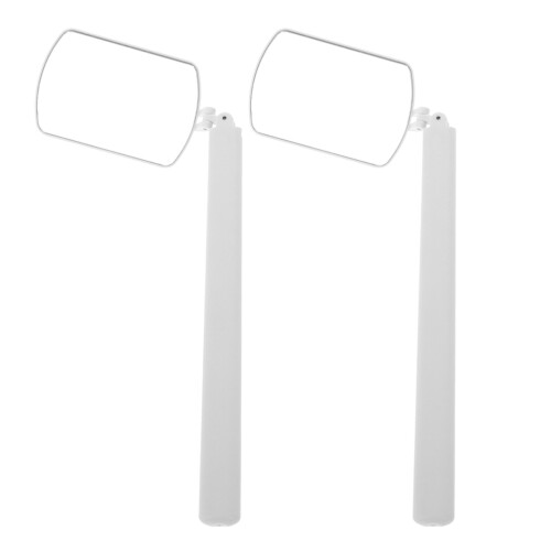5Pairs Multifunctional White Eyelash Mirrors Plastic Glass Lash Tools 2
