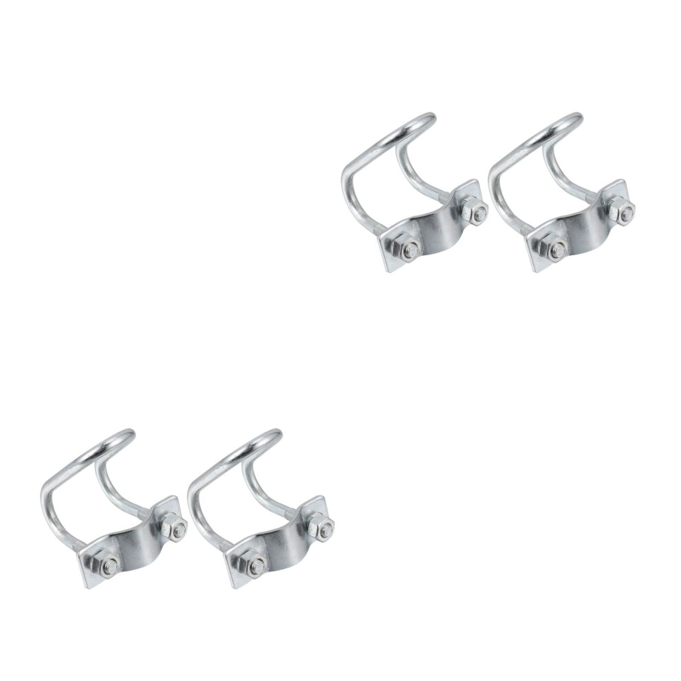4Pcs Silver Iron Tube Buckle U Clip Clamp For Pig Raising Equipment 3713519478396