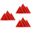 15Pièces Triangle De Routière Rouge Réfléchissant Pour Nuits 6