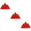 15Pièces Triangle De Routière Rouge Réfléchissant Pour Nuits 9
