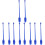 10Pcs Blue Artistic Plastic Dance Sticks for Rhythmic Gymnastics 6