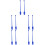 10Pcs Blue Artistic Plastic Dance Sticks for Rhythmic Gymnastics 7