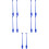 10Pcs Blue Artistic Plastic Dance Sticks for Rhythmic Gymnastics 8