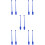 10Pcs Blue Artistic Plastic Dance Sticks for Rhythmic Gymnastics 9